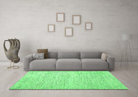 Machine Washable Abstract Green Contemporary Rug, wshcon1760grn