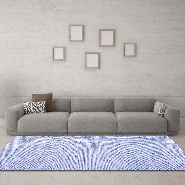 Machine Washable Abstract Blue Contemporary Rug in a Living Room, wshcon1760blu