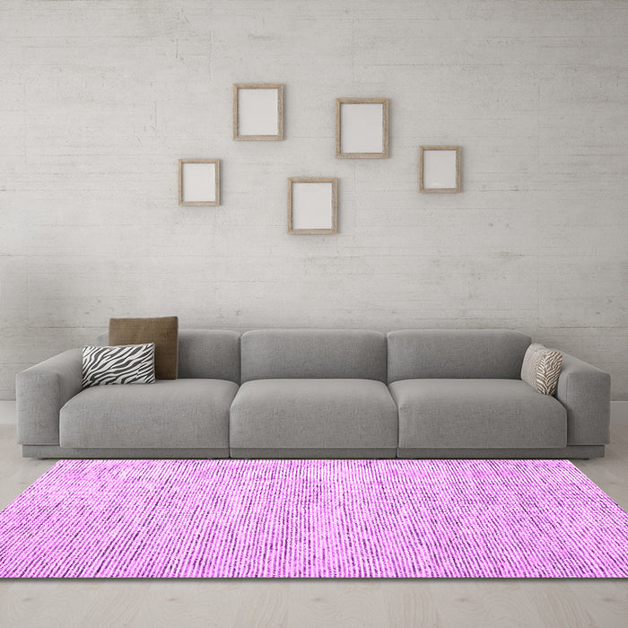 Machine Washable Abstract Pink Contemporary Rug in a Living Room, wshcon1760pnk