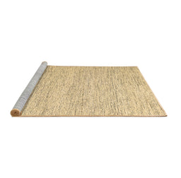 Sideview of Machine Washable Abstract Brown Contemporary Rug, wshcon1760brn