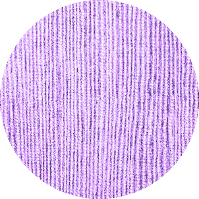 Round Abstract Purple Contemporary Rug, con1760pur