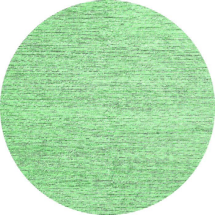 Round Abstract Emerald Green Contemporary Rug, con1760emgrn