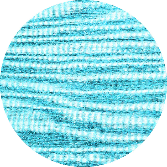 Round Abstract Light Blue Contemporary Rug, con1760lblu