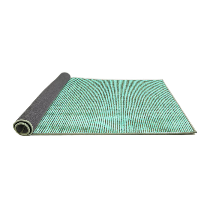 Sideview of Abstract Turquoise Contemporary Rug, con1761turq