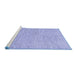 Sideview of Machine Washable Abstract Blue Contemporary Rug, wshcon1761blu