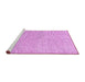 Sideview of Machine Washable Abstract Purple Contemporary Area Rugs, wshcon1761pur