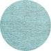 Round Machine Washable Abstract Light Blue Contemporary Rug, wshcon1761lblu