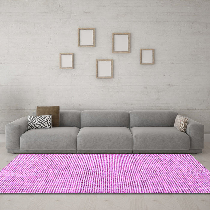 Machine Washable Abstract Purple Contemporary Area Rugs in a Living Room, wshcon1761pur