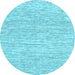 Round Machine Washable Abstract Light Blue Contemporary Rug, wshcon1762lblu