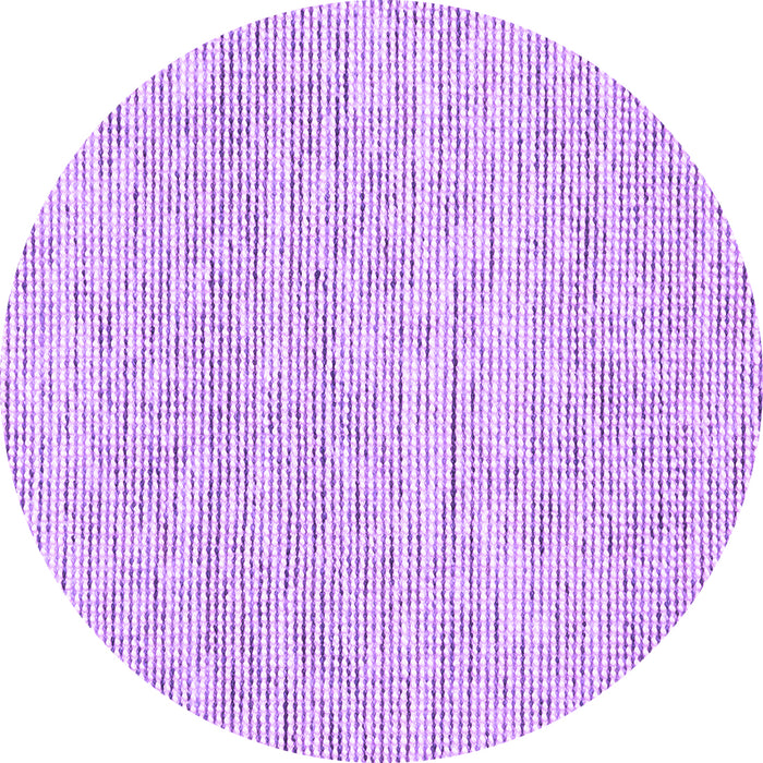 Round Abstract Purple Contemporary Rug, con1762pur