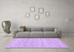 Machine Washable Abstract Purple Contemporary Area Rugs in a Living Room, wshcon1762pur