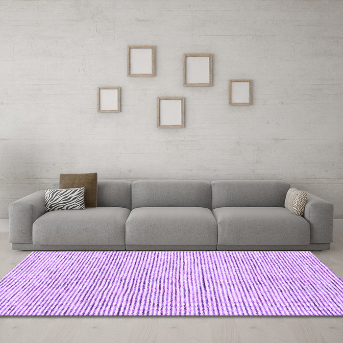 Machine Washable Abstract Purple Contemporary Area Rugs in a Living Room, wshcon1762pur