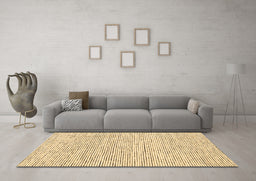 Machine Washable Abstract Brown Contemporary Rug in a Living Room,, wshcon1762brn