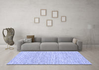 Machine Washable Abstract Blue Contemporary Rug, wshcon1762blu