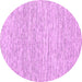 Round Machine Washable Abstract Pink Contemporary Rug, wshcon1762pnk