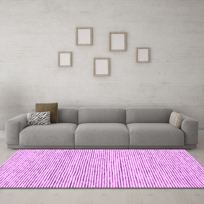 Machine Washable Abstract Pink Contemporary Rug in a Living Room, wshcon1762pnk