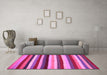 Machine Washable Southwestern Pink Country Rug in a Living Room, wshcon1763pnk