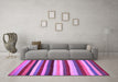 Machine Washable Southwestern Purple Country Area Rugs in a Living Room, wshcon1763pur