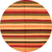 Square Southwestern Orange Country Rug, con1763org