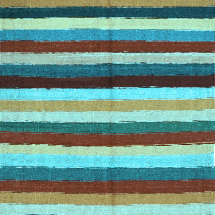 Machine Washable Southwestern Light Blue Country Rug, wshcon1763lblu