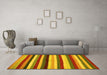 Machine Washable Southwestern Yellow Country Rug in a Living Room, wshcon1763yw