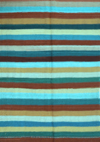 Southwestern Light Blue Country Rug, con1763lblu