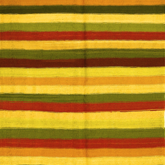 Machine Washable Southwestern Yellow Country Rug, wshcon1763yw