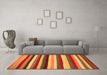 Machine Washable Southwestern Orange Country Area Rugs in a Living Room, wshcon1763org