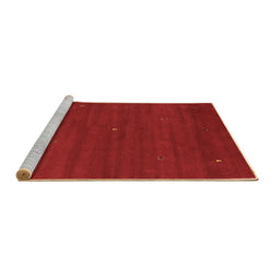 Sideview of Machine Washable Abstract Brown Contemporary Rug, wshcon1764brn
