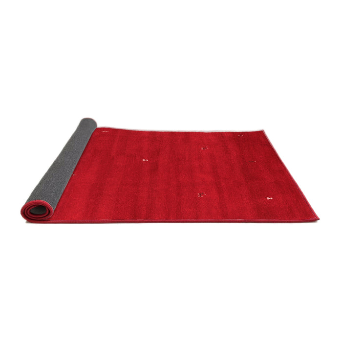 Abstract Red Contemporary Area Rugs