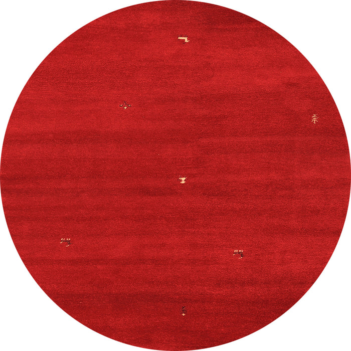 Square Abstract Orange Contemporary Rug, con1764org