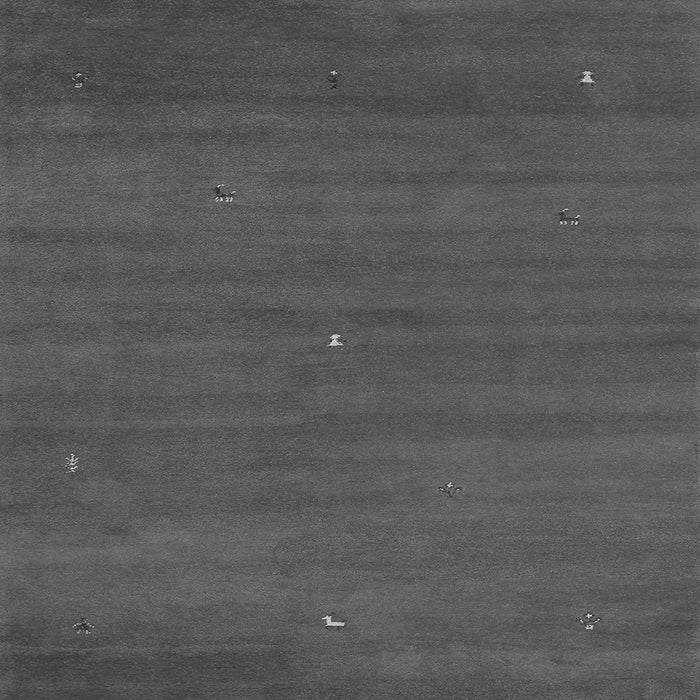 Round Machine Washable Abstract Gray Contemporary Rug, wshcon1764gry