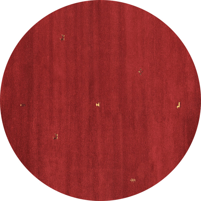 Round Abstract Brown Contemporary Rug, con1764brn