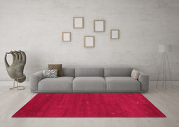 Machine Washable Abstract Pink Contemporary Rug in a Living Room, wshcon1764pnk