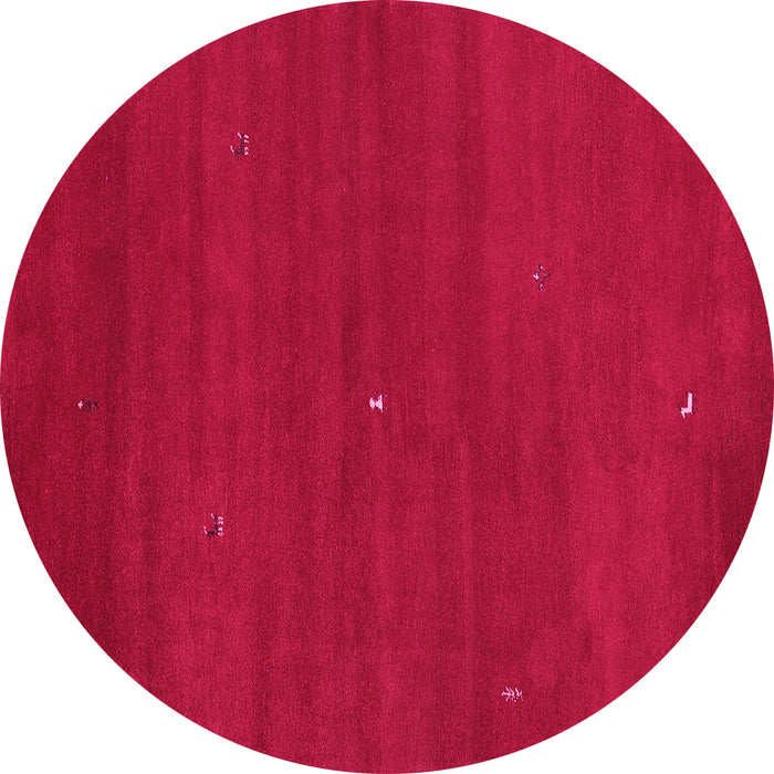 Round Abstract Pink Contemporary Rug, con1764pnk