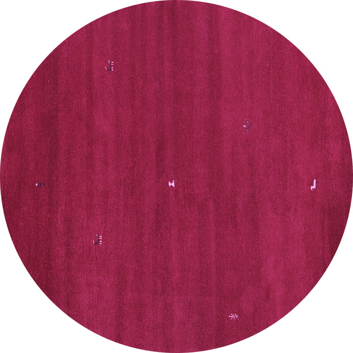 Round Abstract Purple Contemporary Rug, con1764pur