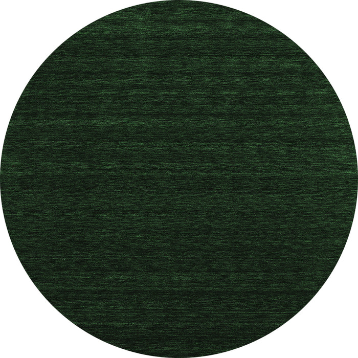 Round Abstract Emerald Green Contemporary Rug, con1765emgrn