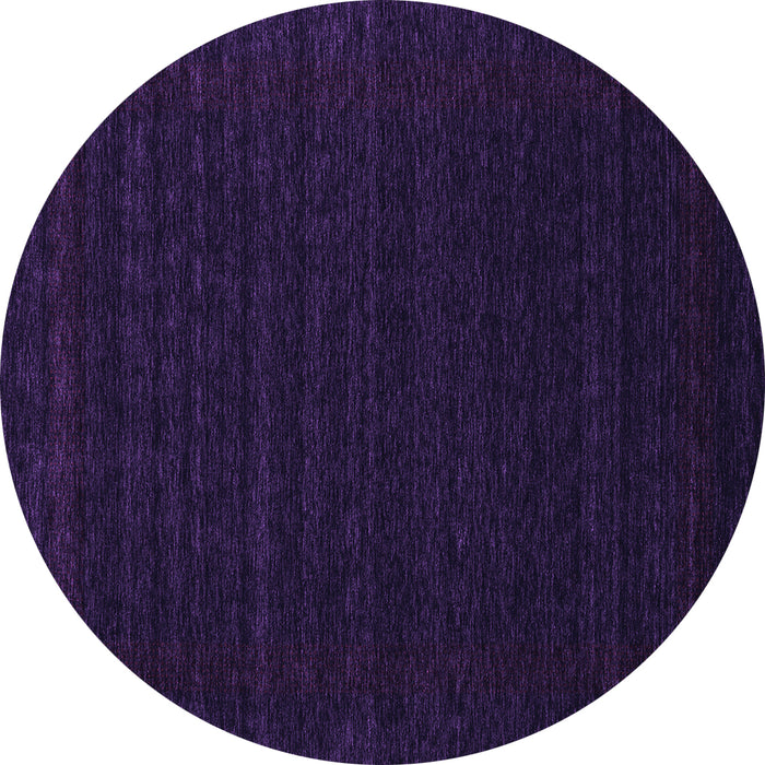 Round Machine Washable Abstract Purple Contemporary Area Rugs, wshcon1765pur