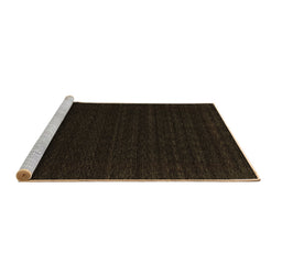 Sideview of Machine Washable Abstract Brown Contemporary Rug, wshcon1765brn