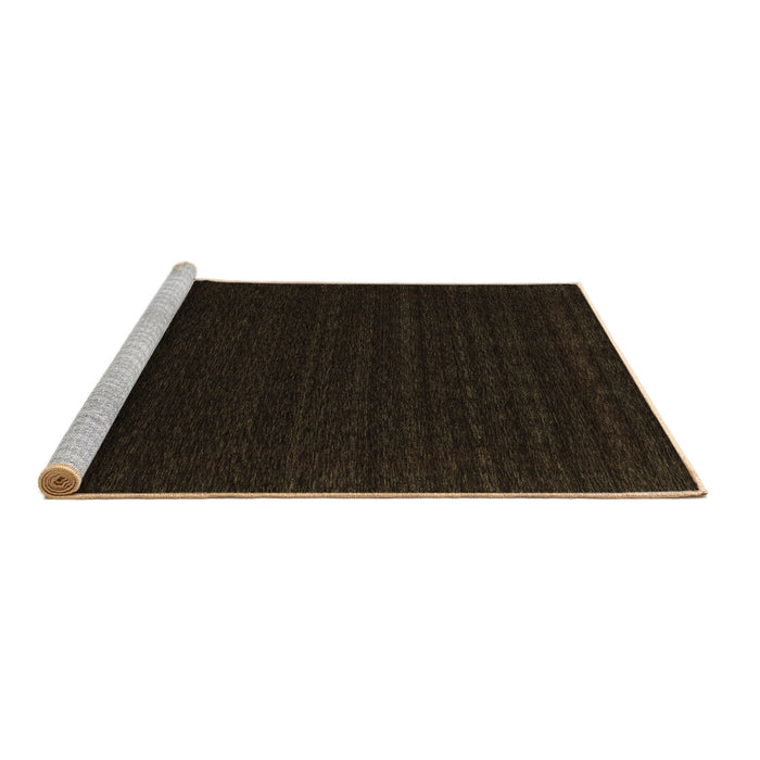 Sideview of Machine Washable Abstract Brown Contemporary Rug, wshcon1765brn