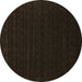 Round Machine Washable Abstract Brown Contemporary Rug, wshcon1765brn