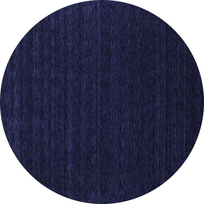 Round Machine Washable Abstract Blue Contemporary Rug, wshcon1765blu