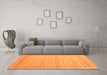 Machine Washable Abstract Orange Contemporary Area Rugs in a Living Room, wshcon1766org