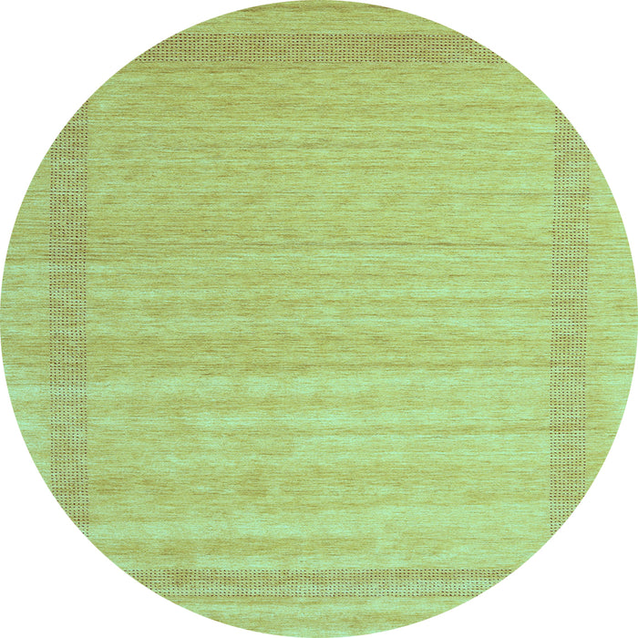 Round Abstract Light Blue Contemporary Rug, con1766lblu