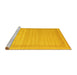 Sideview of Machine Washable Abstract Yellow Contemporary Rug, wshcon1766yw