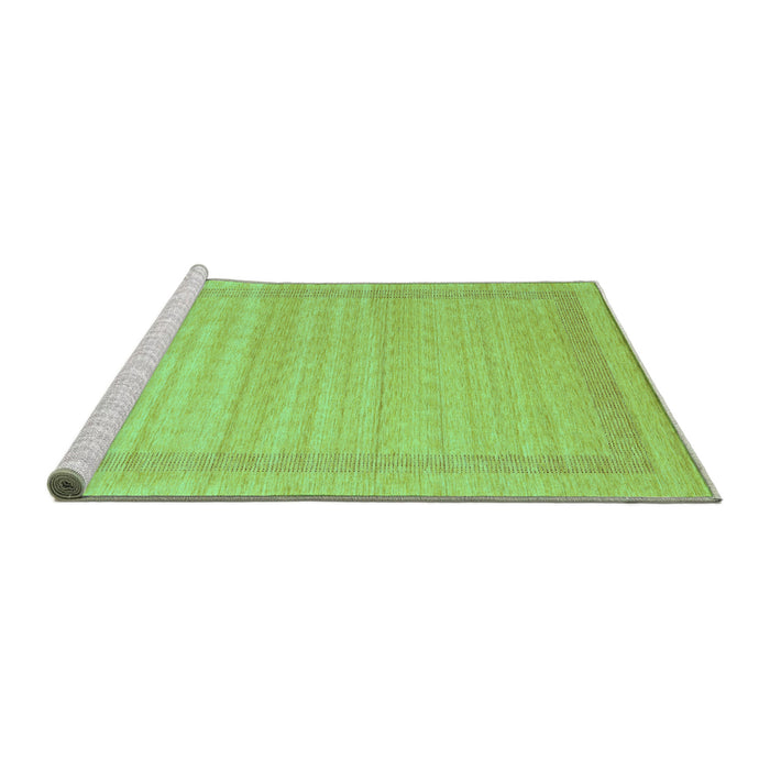 Sideview of Machine Washable Abstract Turquoise Contemporary Area Rugs, wshcon1766turq