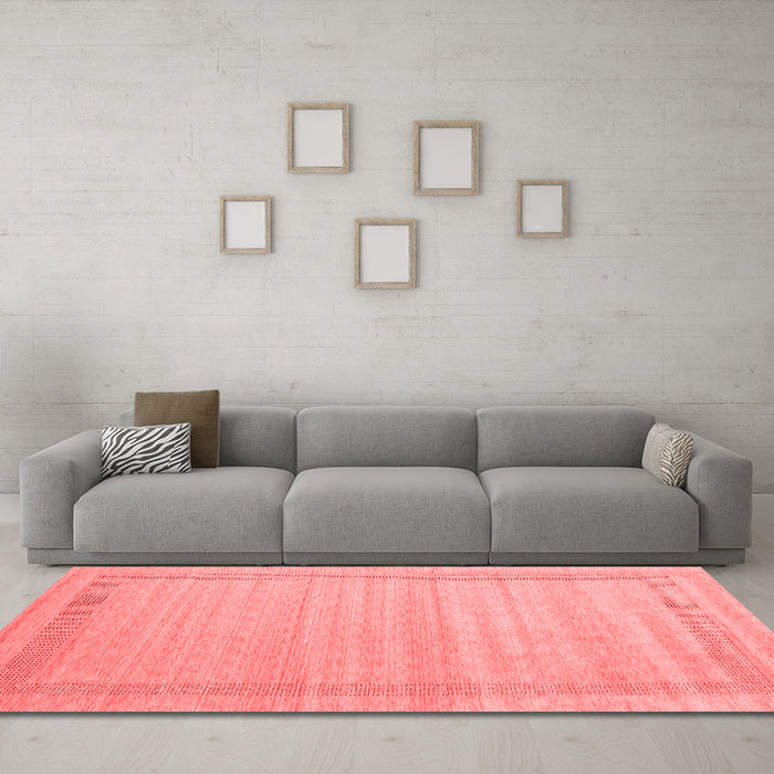 Contemporary Red Washable Rugs