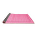 Sideview of Abstract Pink Contemporary Rug, con1766pnk