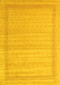 Abstract Yellow Contemporary Rug, con1766yw