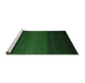 Sideview of Machine Washable Abstract Emerald Green Contemporary Area Rugs, wshcon1767emgrn